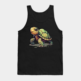 Green Turtle Tank Top